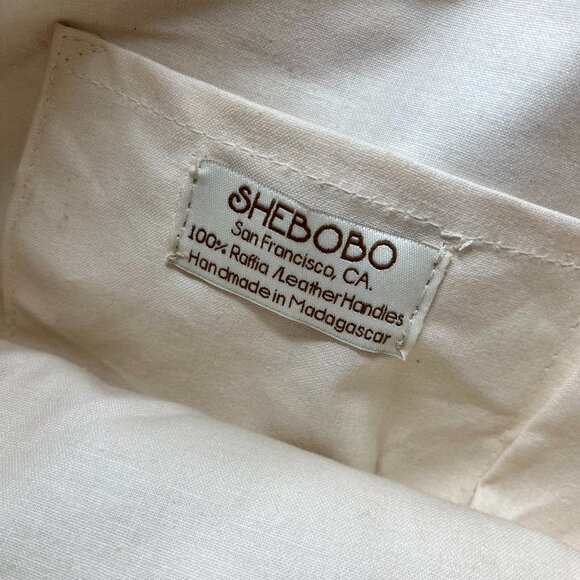 Shebobo Raffia Tote with Leather Handles - Picture 4 of 8